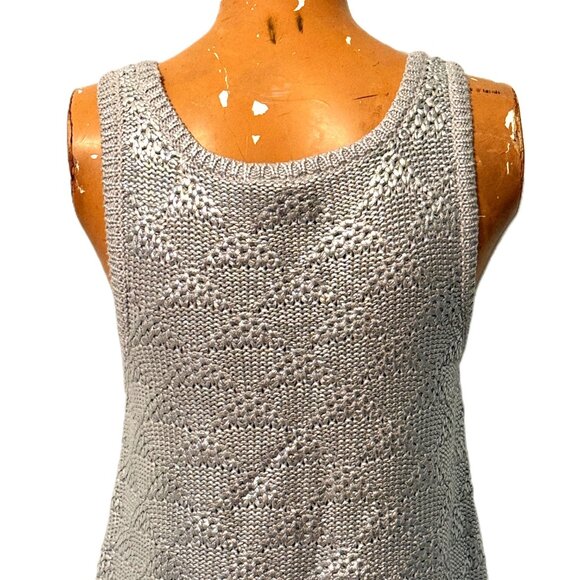 Anthropologie Womens Moth Sana Foiled Sweater Knit Tank Small Sleeveless - Picture 8 of 10
